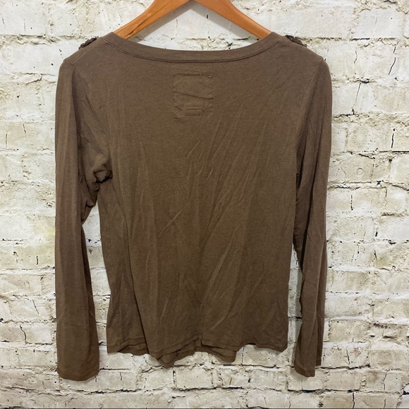 Bella Bird Brown Rosette Long Sleeve T Shirt - Picture 3 of 5